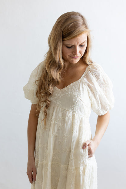 Hopes and Dreams Cream Midi Dress