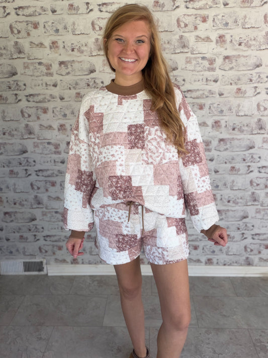 Cozy Cottage Quilted Shorts Set