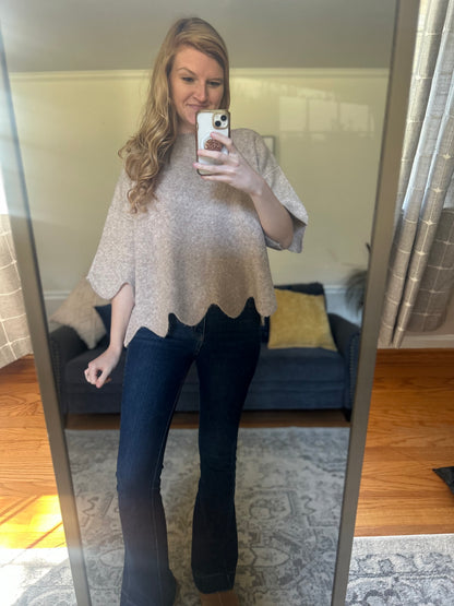 Parkside Latte Scalloped Sweater