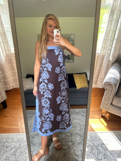 Dinner On Main Contrast Midi Dress