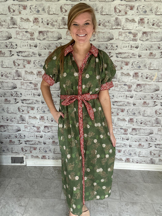 Poet’s Meadow Collared Midi Dress