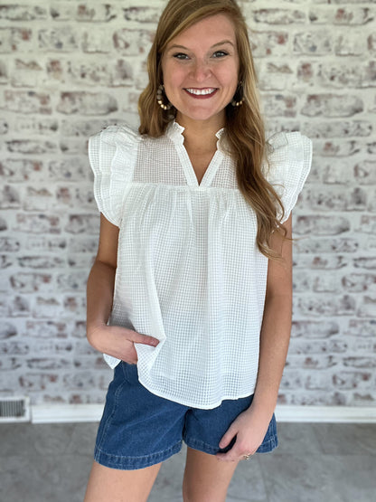 Natalie Flutter Sleeve Top