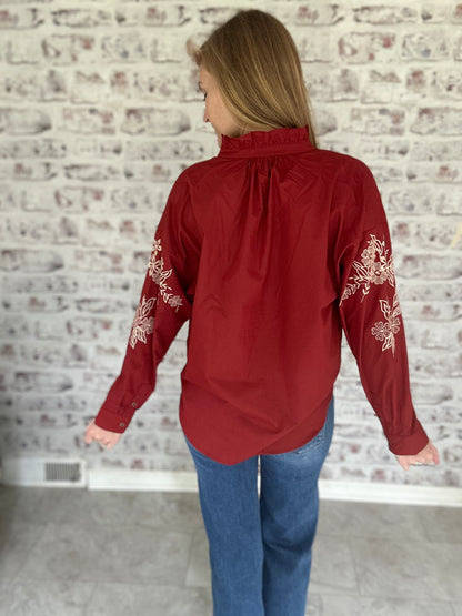 Elm & Thread Embroidered Blouse