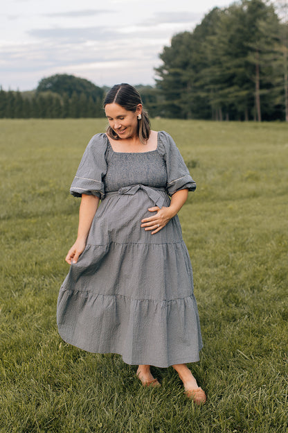 The Grace Note Gingham Midi Dress