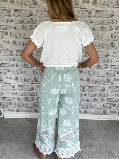 Driftwood Daydream Embroidered Pants