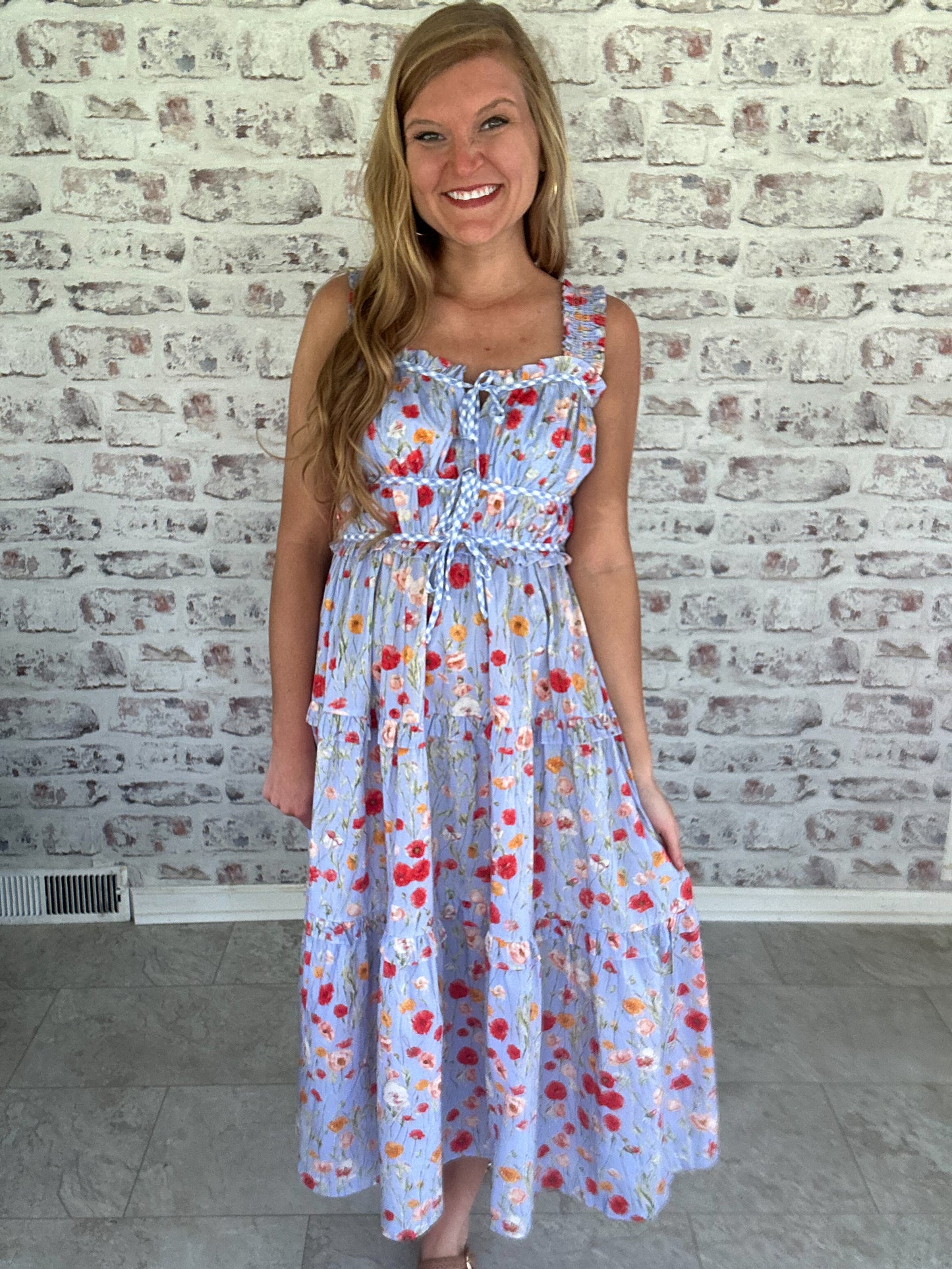 Lillian Picnic Floral Midi Dress
