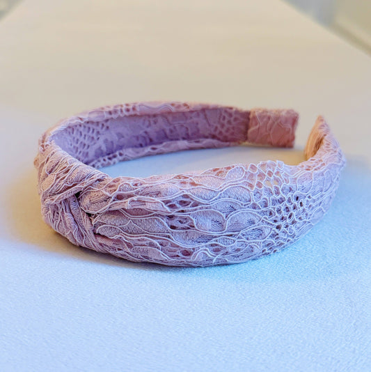 Pastel Lace Headband: Blush Pink