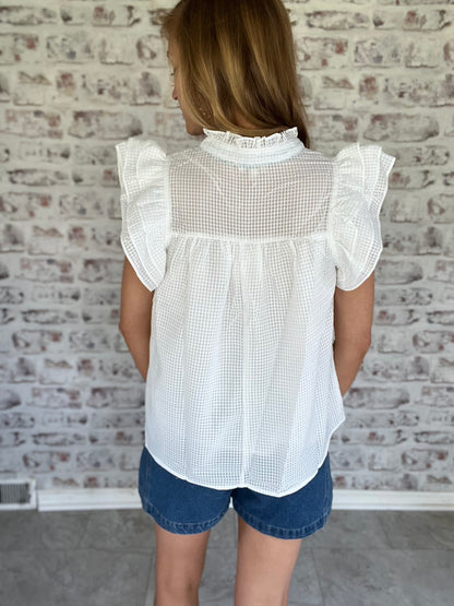 Natalie Flutter Sleeve Top