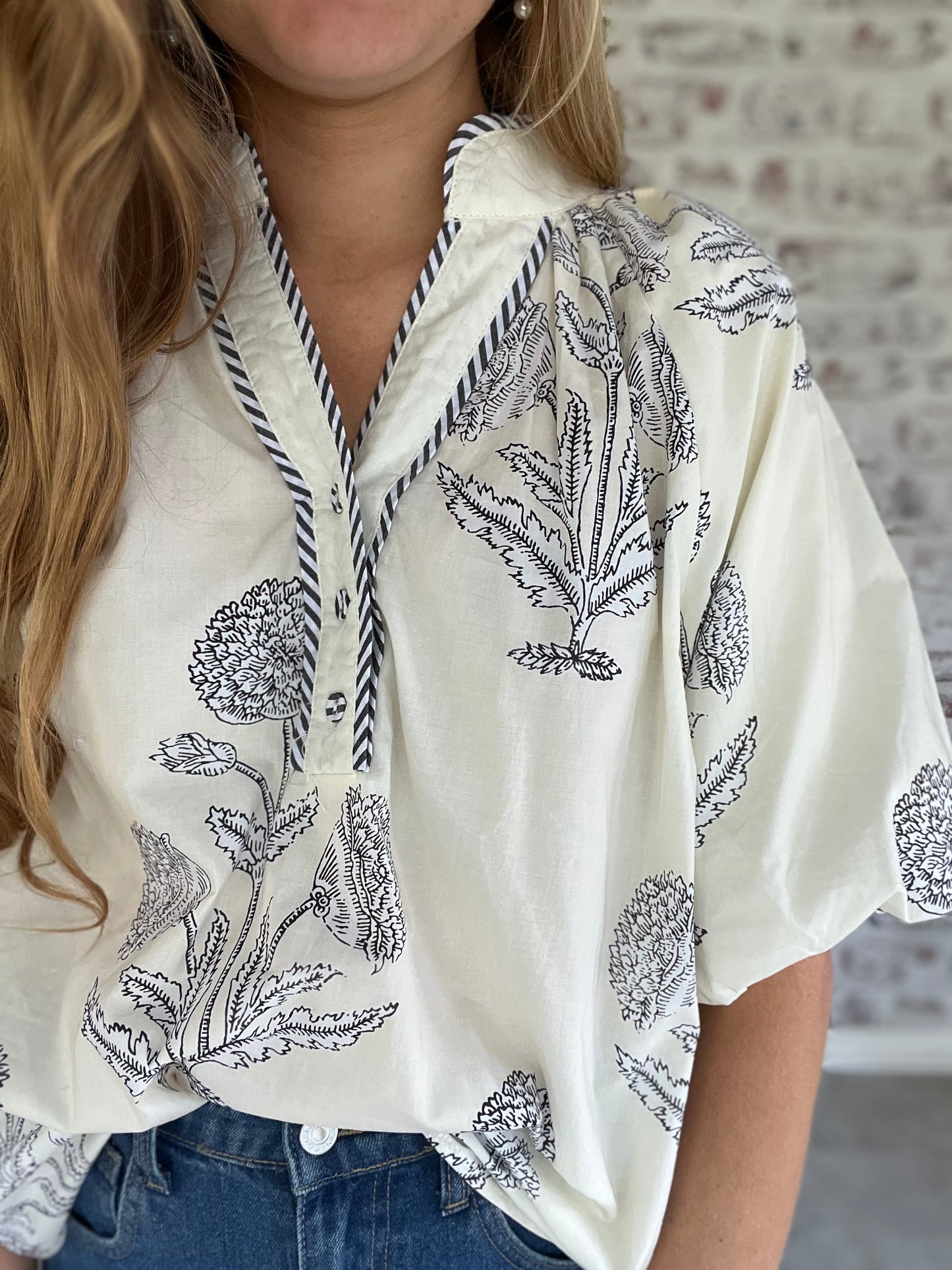 Sunday Social Floral Blouse
