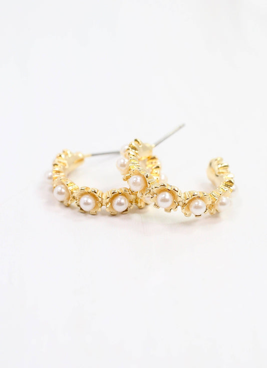 Selva Pearl Hoop Earring