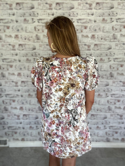 Sweet Disposition Floral Eyelet Mini Dress