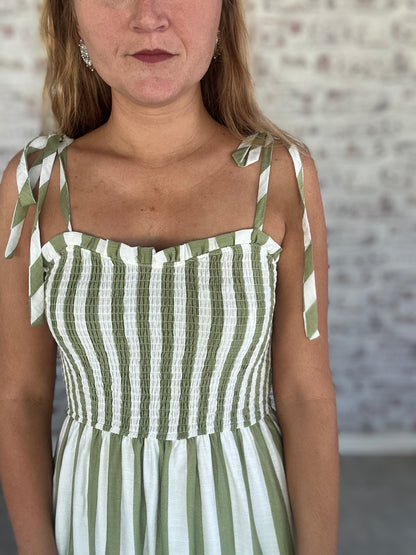 Fresh Picked Stripes Midi Dress