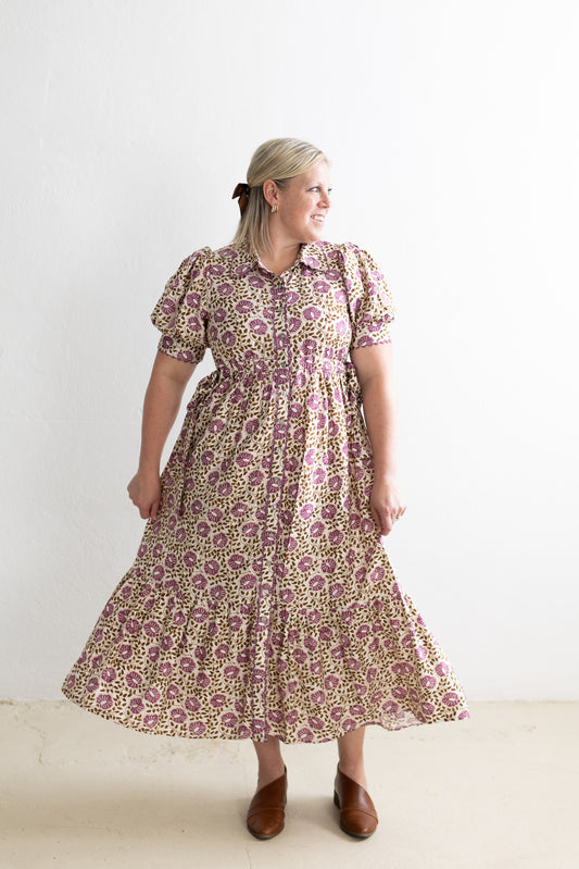 Daisy Chain Dreams Collared Midi Dress