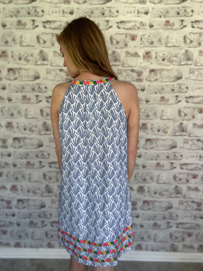 Sunshine & Confetti Embroidered Mini Dress