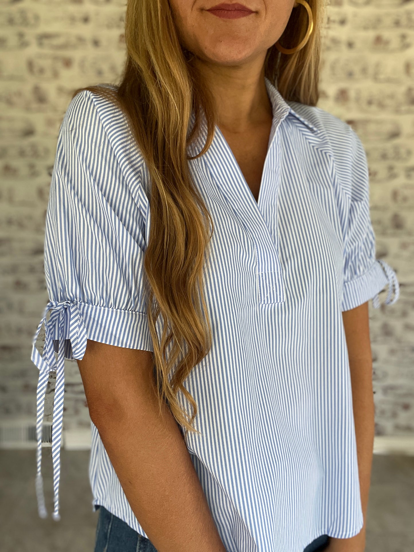 East Coast Afternoon Striped Blouse
