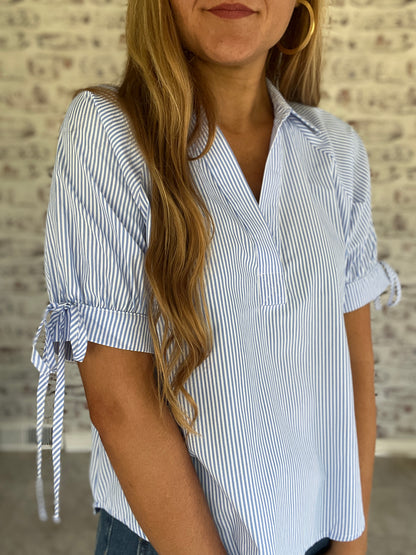 East Coast Afternoon Striped Blouse