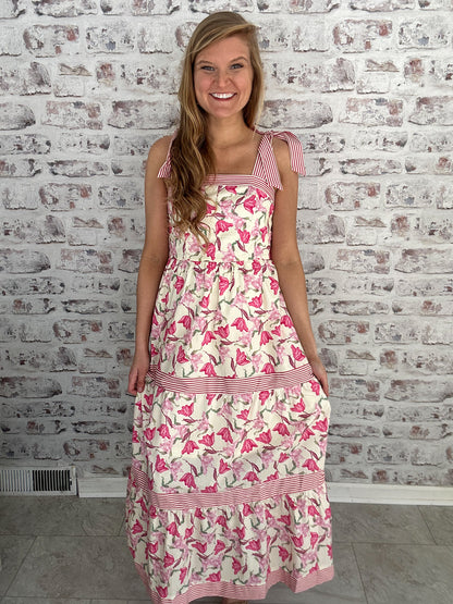 Meet Cute Tie Strap Floral Dress