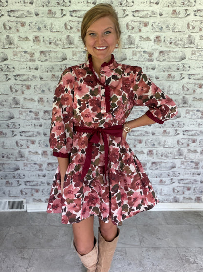 Scarlet Season Floral Mini Dress