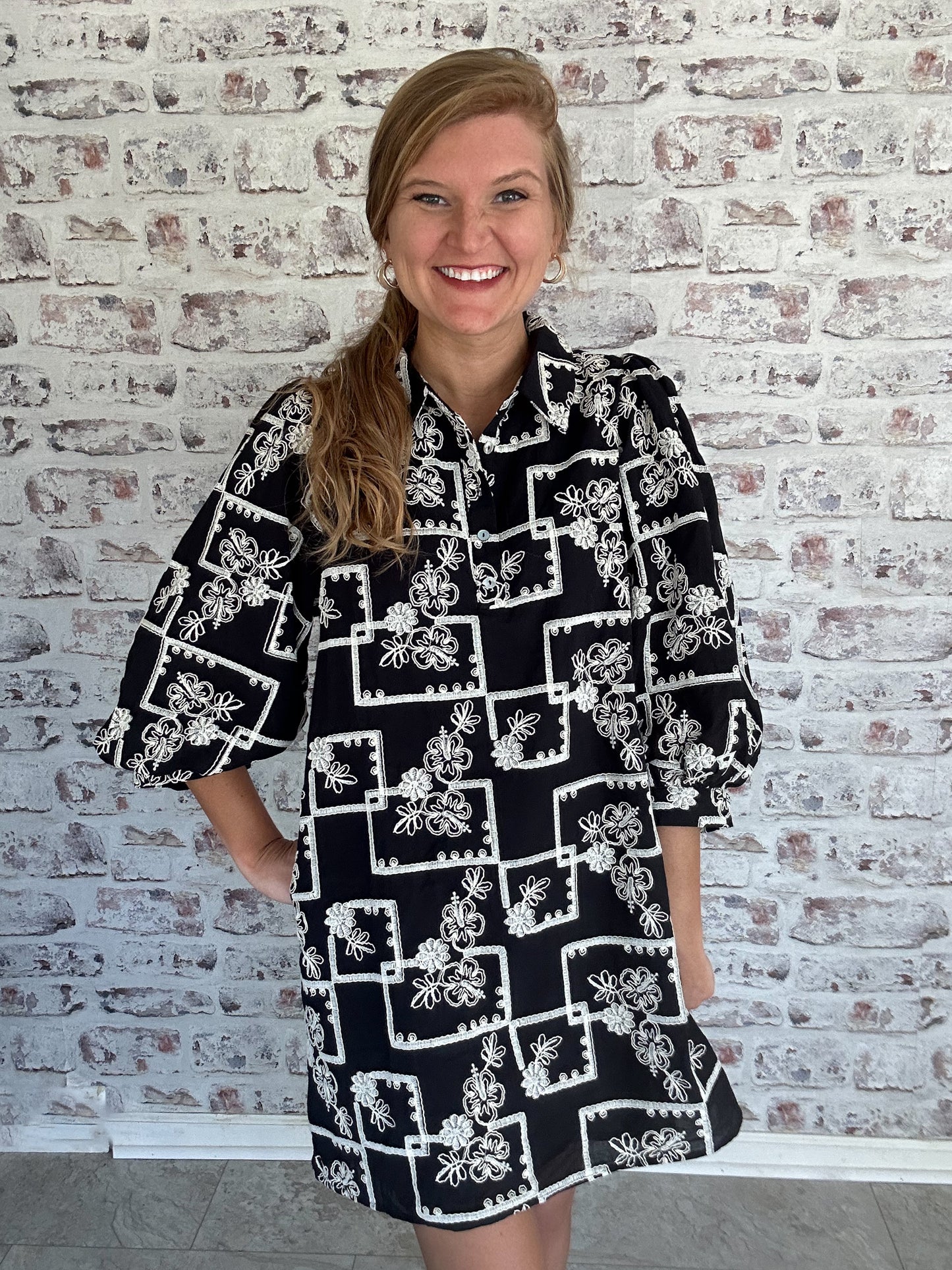 Carolina Inn Embroidered Mini Dress