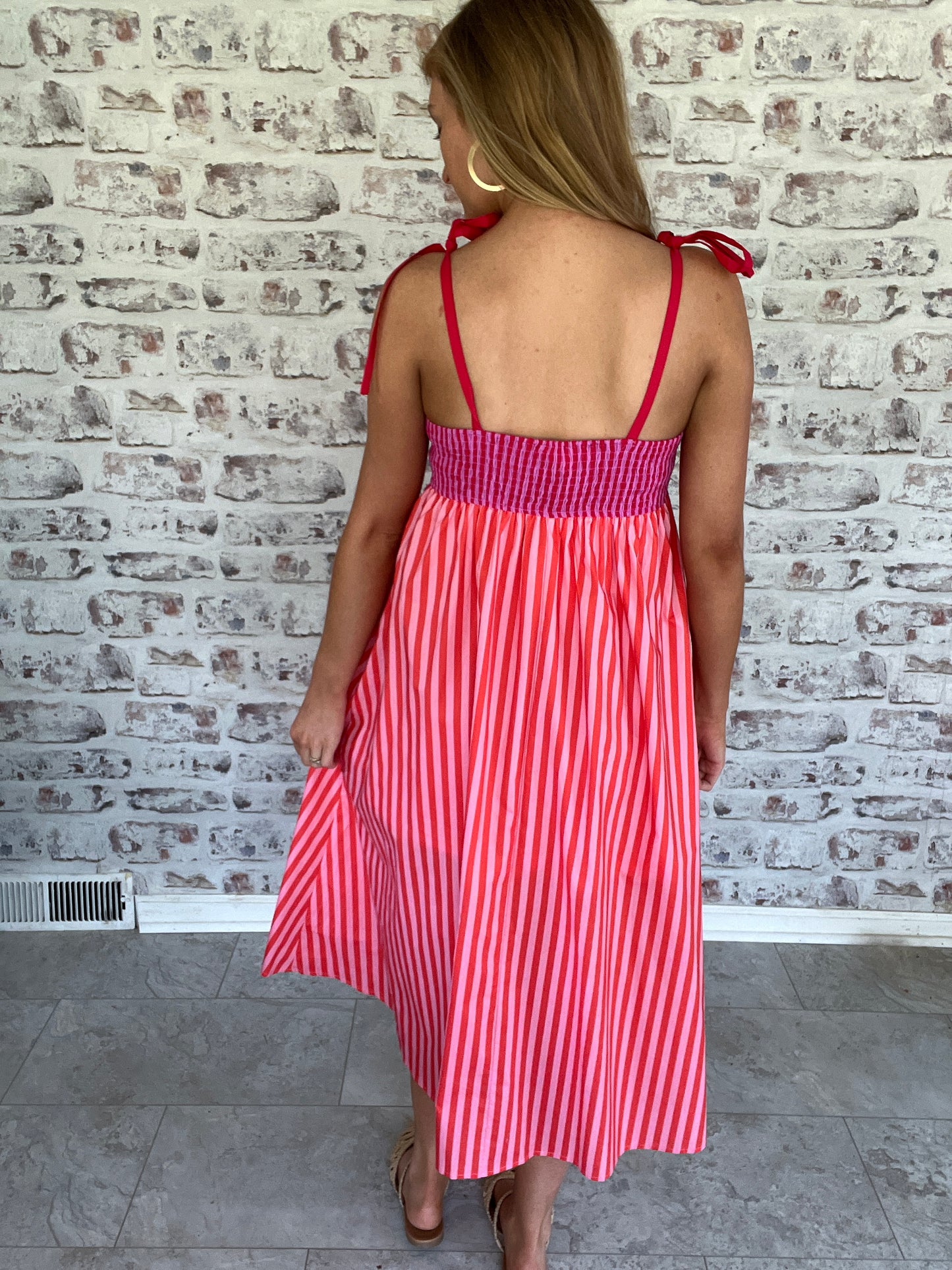The Lovely Hour Striped Midi Dress