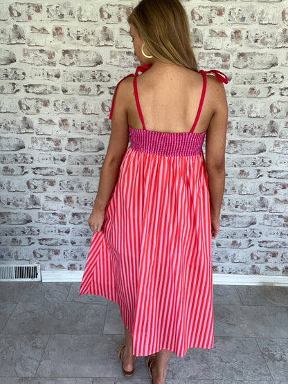 The Lovely Hour Striped Midi Dress