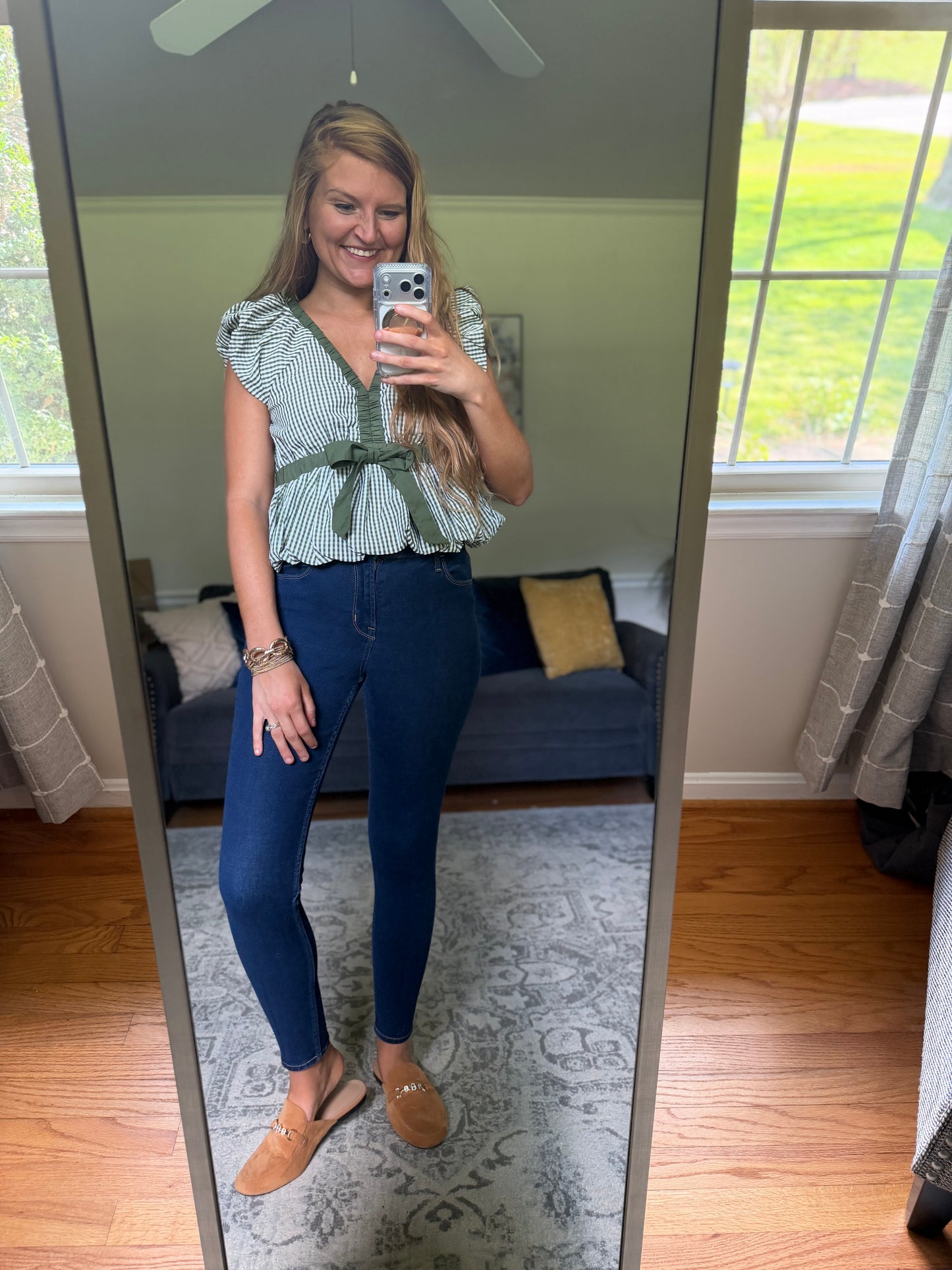 Storybook Bow Gingham Top
