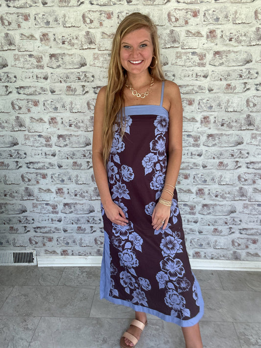 Dinner On Main Contrast Midi Dress