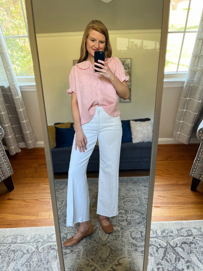High Rise Wide Leg Ankle Jeans