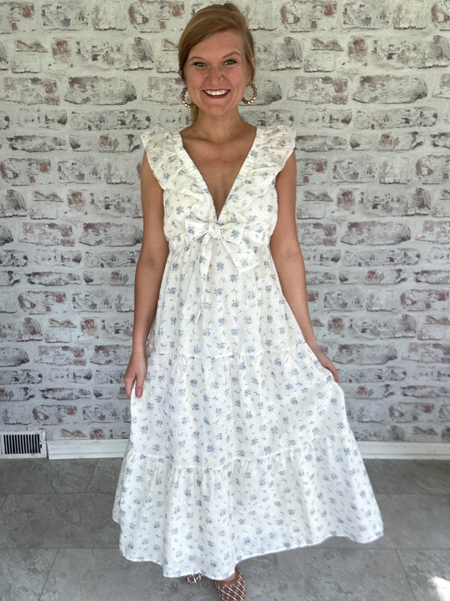 Porch Swing Poetry Midi Dress