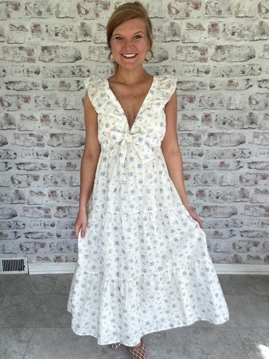 Porch Swing Poetry Midi Dress