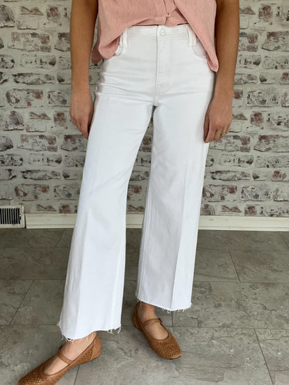 High Rise Wide Leg Ankle Jeans