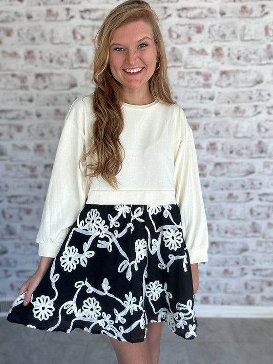 Pullen Park Mixed Media Dress