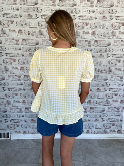 I’ve Got Sunshine Gingham Blouse