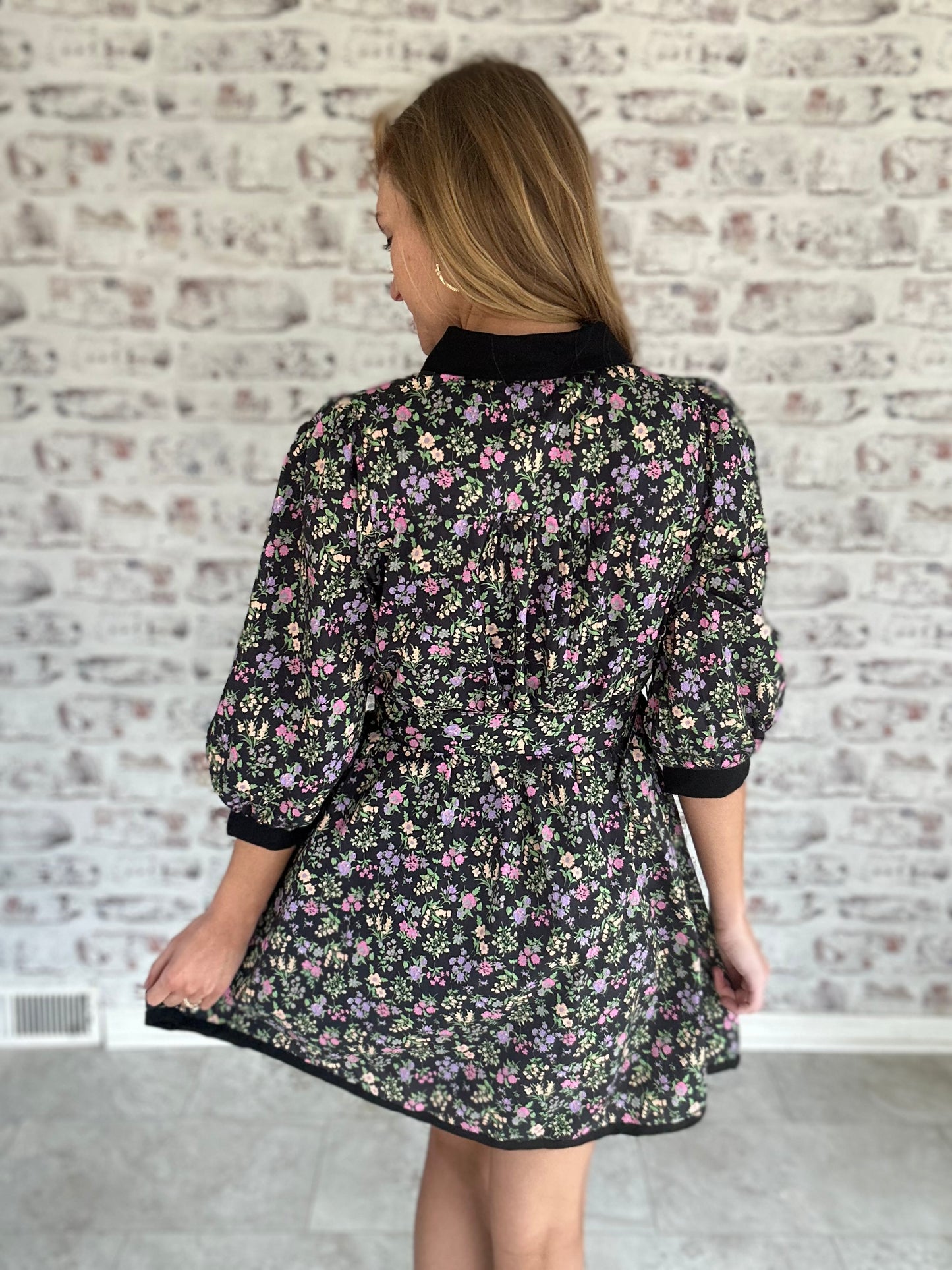 Bloomcore Collared Mini Dress