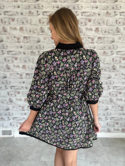 Bloomcore Collared Mini Dress