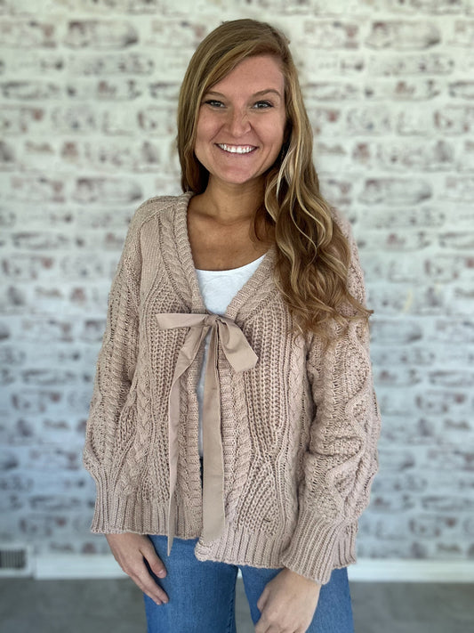 Cafe Stroll Ribbon Cardigan
