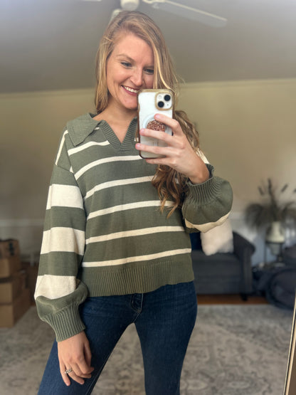 Saturday Cabin Striped Sweater