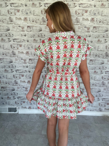 Veranda Society Belted Mini Dress