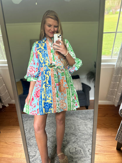 Riviera Edit Belted Mini Dress