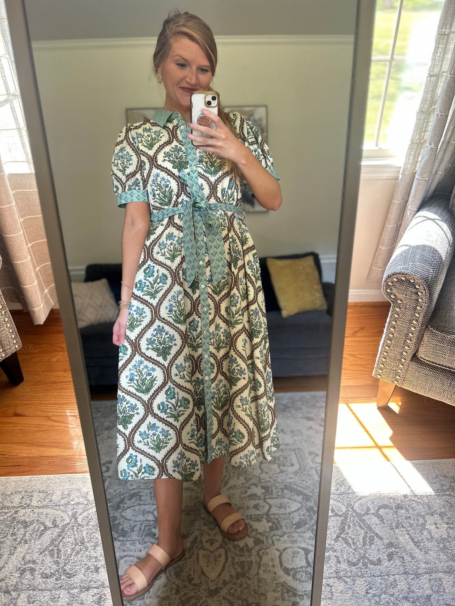Garden Archive Collared Midi Dress