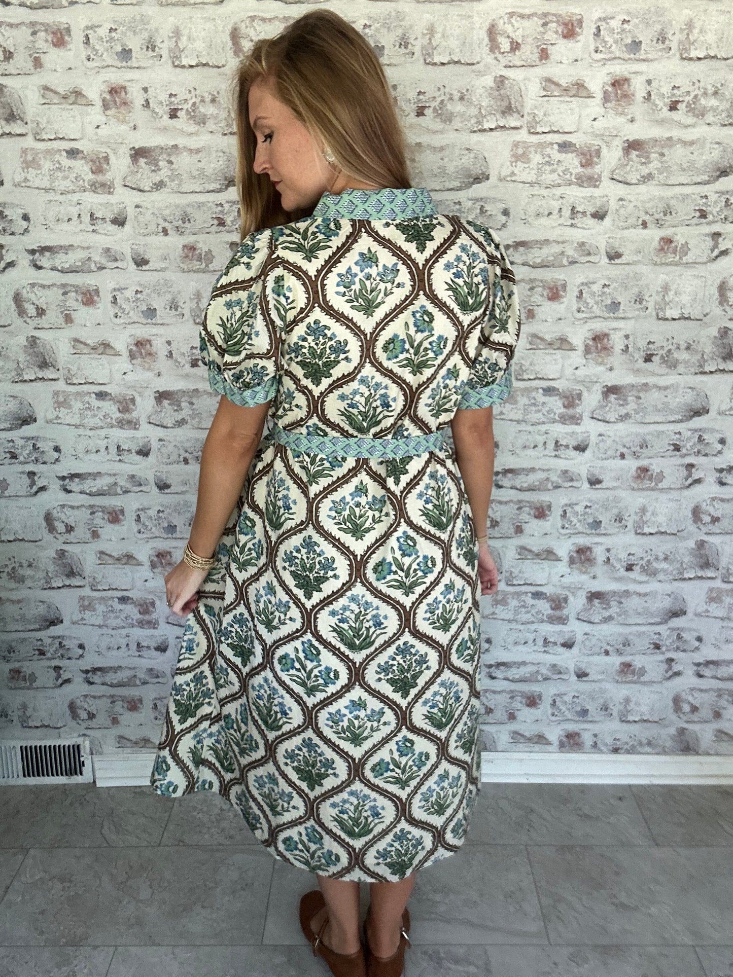 Garden Archive Collared Midi Dress