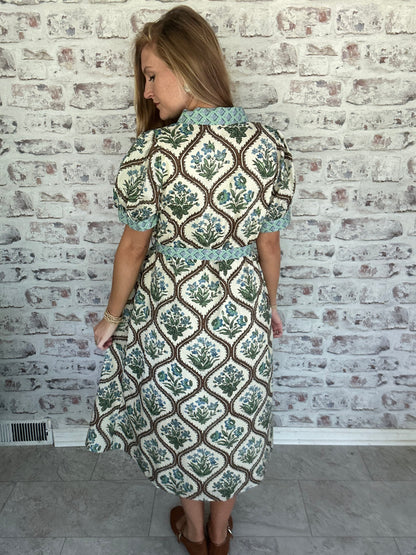 Garden Archive Collared Midi Dress
