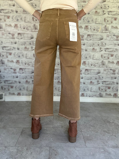 Mocha High Rise Tummy Control Cropped Jeans