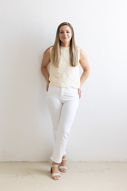 Crocheted Grace Scallop Hem Top