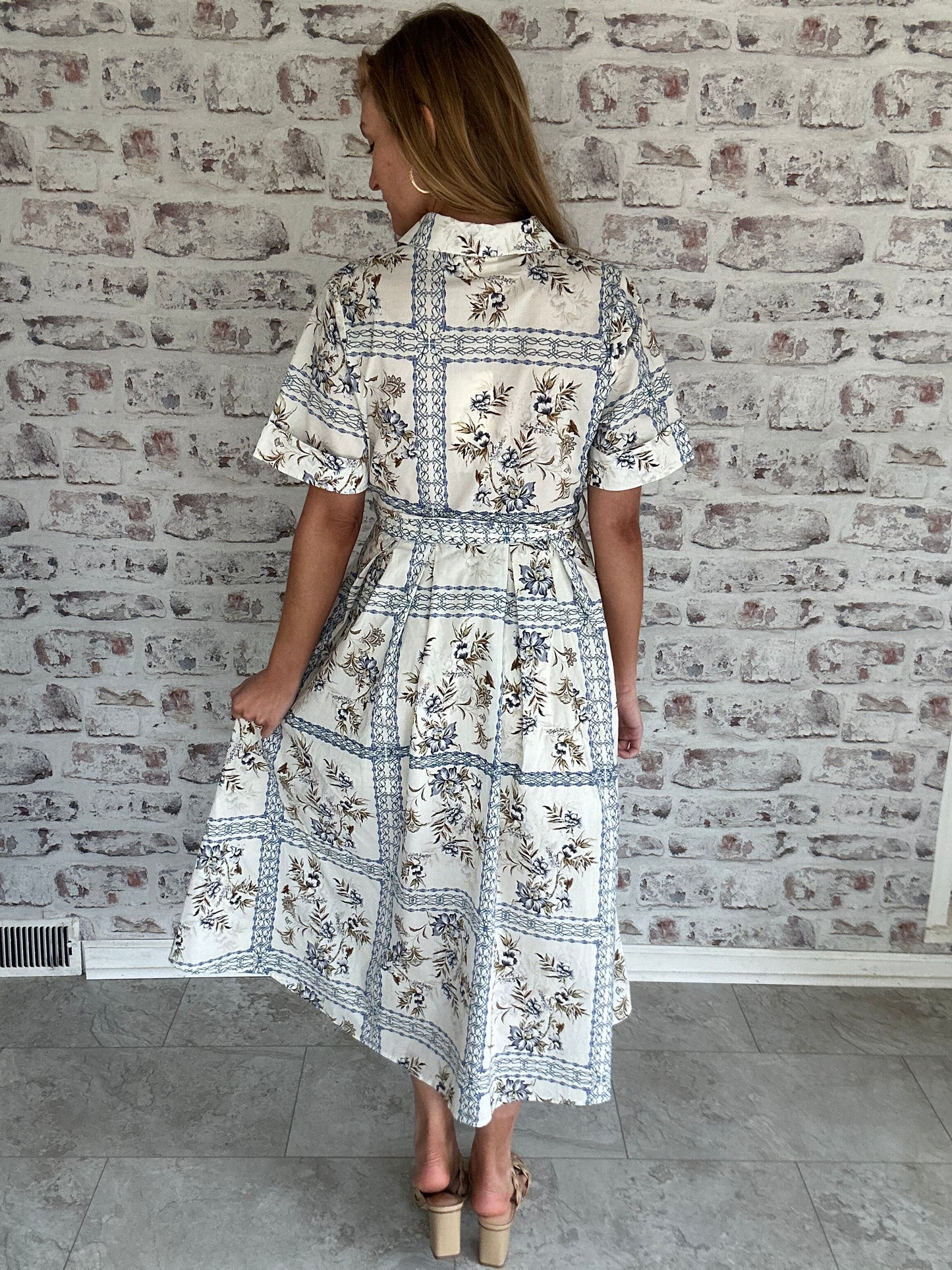 Blue Ridge Brunch Collared Midi Dress