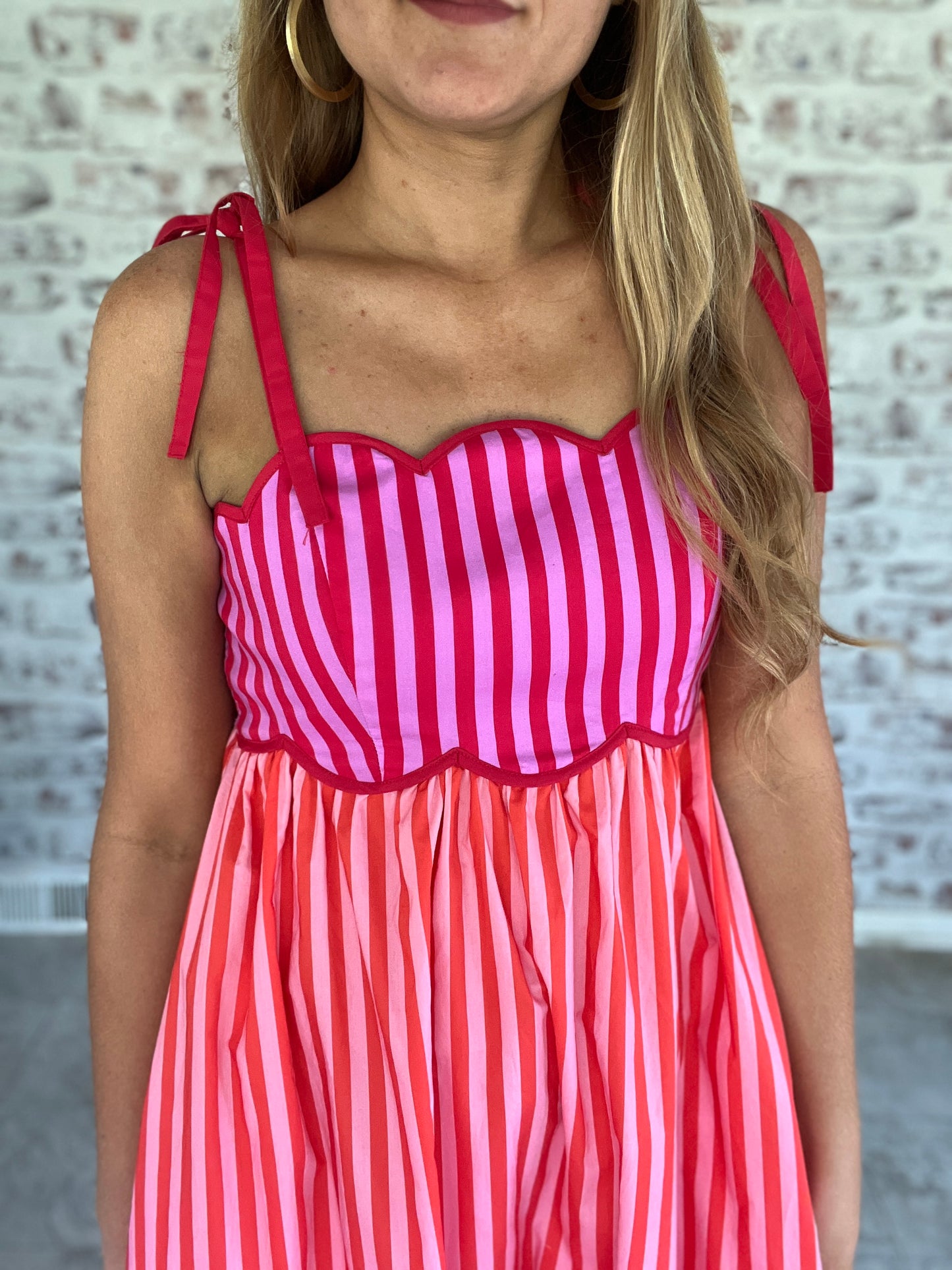 The Lovely Hour Striped Midi Dress