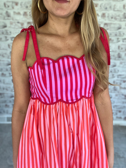 The Lovely Hour Striped Midi Dress