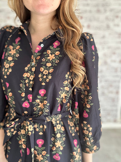 Hayes Street Collared Midi Dress