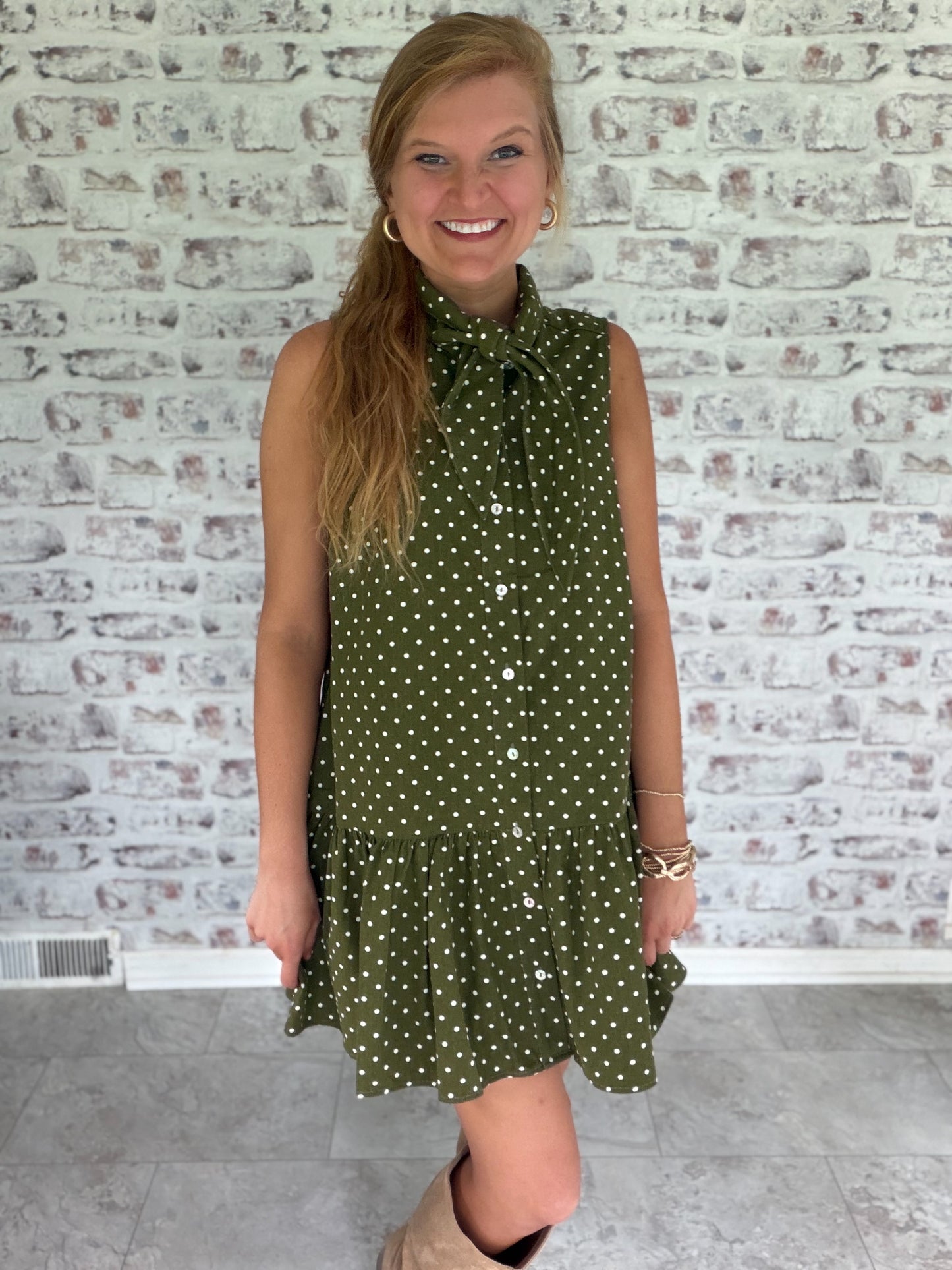 Wish List Dotted Mini Dress