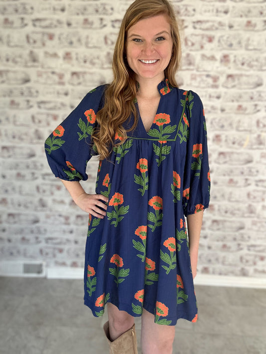 Southern Bloom Floral Mini Dress